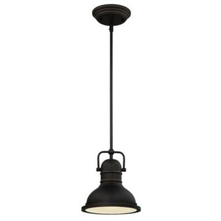 

One-Light LED Mini Pendant with Highlights & Frosted Prismatic Lens