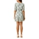 thumbnail image 3 of INSPIRE CHIC Vestido Casual con Volantes de Flores y Cuello en V para Mujer M Azul Claro, 3 of 7