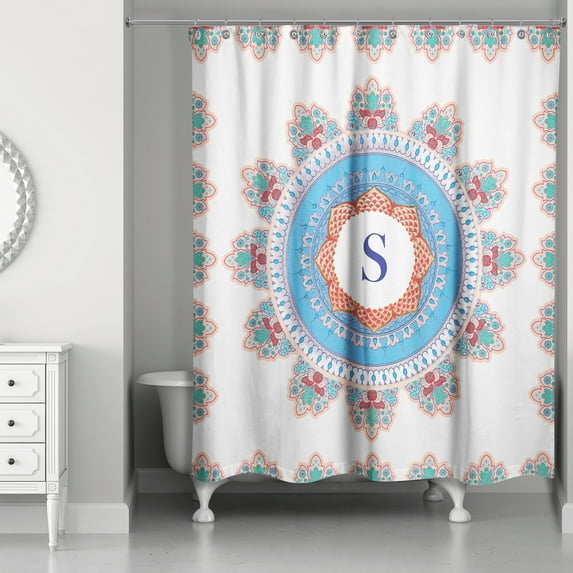 Creative Products Monogram Medallion Shower Curtain - S