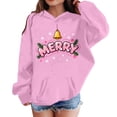 thumbnail image 1 of Sudadera con capucha para niñas y niños, sudadera de manga larga con cuello redondo y estampado de moda, jersey con bolsillo, sudadera de poliéster para niñas, 1 of 8