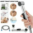 thumbnail image 2 of Hand Held Douche Spray Set ABS Hygienic Toilet Shower Head Hose Bidet Bracket, 2 of 12