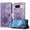 Purple, variant on ELEHOLD Case for Google Pixel 8A, Sunflower Embossed Leather Wallet Case with Magnetic Closure & Kickstand,Rosegold