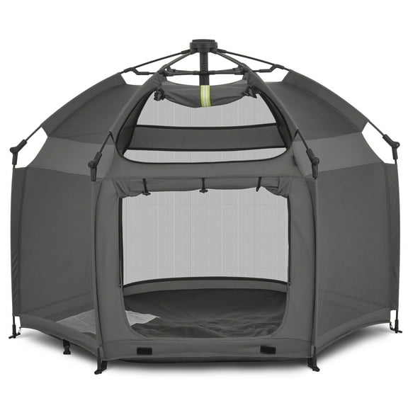 Dream On Me Pop Up Children Playpen, Easy Set-Up- Indoor Play House and Outdoor Play Tent with Canopy Cover, Charcoal