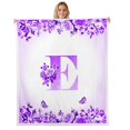 thumbnail image 1 of Erosebridal Letter Sherpa Blanket 90x90 For Teens,Rose Flower Throw Blanket for Couch,Butterfly Room Decorative, 1 of 7