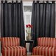 thumbnail image 4 of Cortinas totalmente forradas de tela de seda sintética de 66 "x 54" cortinas con anilla plisada y forro negro, 4 of 4