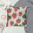 thumbnail image 2 of Orinice Strawberry Leaf Graphic Decorative Throw Pillow Cover Short Plush for Home Couch Living Room Bed Sofa Car Bedroom 1PC 24x24in, 2 of 5