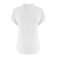 thumbnail image 5 of White Women Shirts, Women'S Fashion Casual V Neck Short Sleeve Top T Shirt,Women Shirts M, 5 of 5