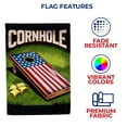 thumbnail image 5 of America Forever Cornhole Game House Flag, 28 x 40 inch Double Sided, Patriotic Sports Banner, Summer Game Decor, Outdoor Yard Party Flag, 5 of 5
