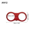 thumbnail image 4 of Unique Bargains 2pcs Car AN12 24mm Hose Separator Clamp Oil Line Brake Line Aluminum Alloy Fuel Line Bracket Red, 4 of 6
