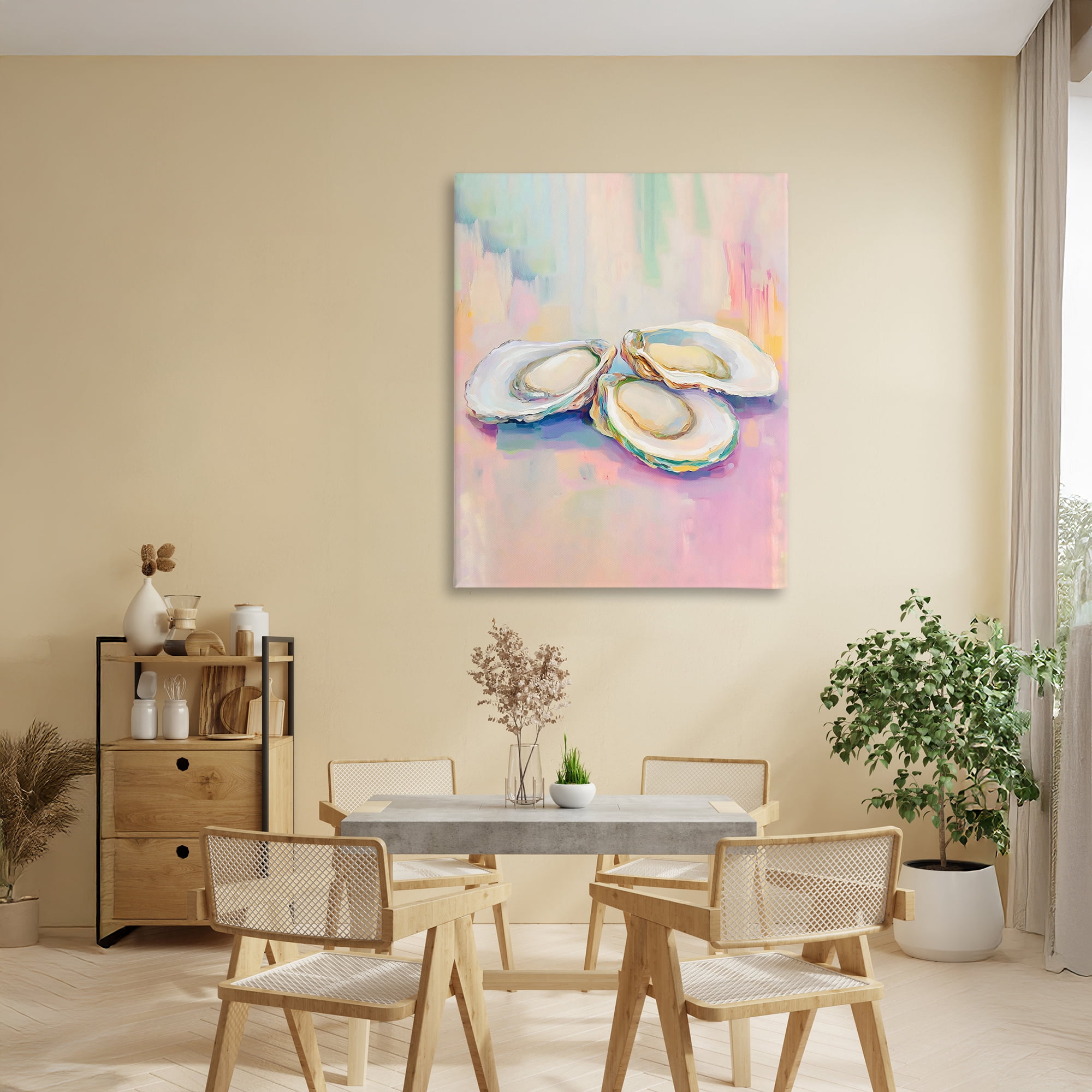 Stupell Industries Pastel Oysters Harmony Canvas Wall Art, design by The Prints Vibe