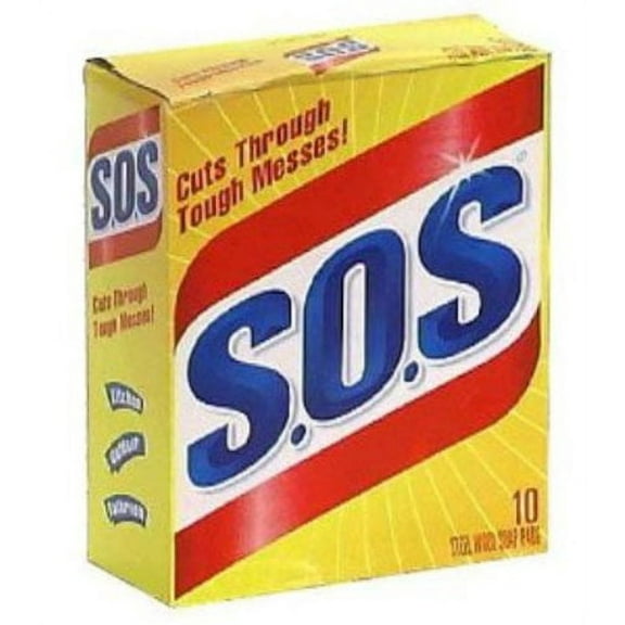 S.O.S 98014 Steel Wool Soap Pad 10 Count