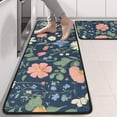 thumbnail image 2 of Kitchen Rugs Sets Of 2,Pioneer Flower Floral Print Pattern Anti Fatigue Kitchen Mat Rugs Non Slip Washable,Decorative Kitchen Floor Mats for Kitchen,Sink,Laundry,17"x47"+17"x47", 2 of 5