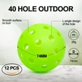 thumbnail image 6 of Pickleball Approved Official Sports for Outdoor Play,40 Holes Pickleball with Net Bag, 6 of 7
