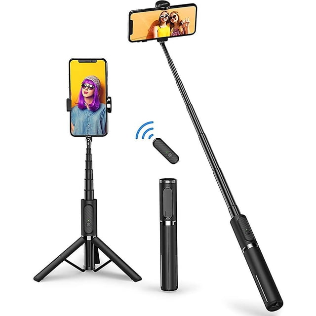 Trépied Selfie Stick Monopode Télescopique Réglable 3 en 1 Extensible Rotation 270