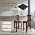 thumbnail image 6 of Demi Bonn 2-Piece Counter Height Bar Stools with Backrest, Modern Dining Chair with Backrests, Walnut, 6 of 8