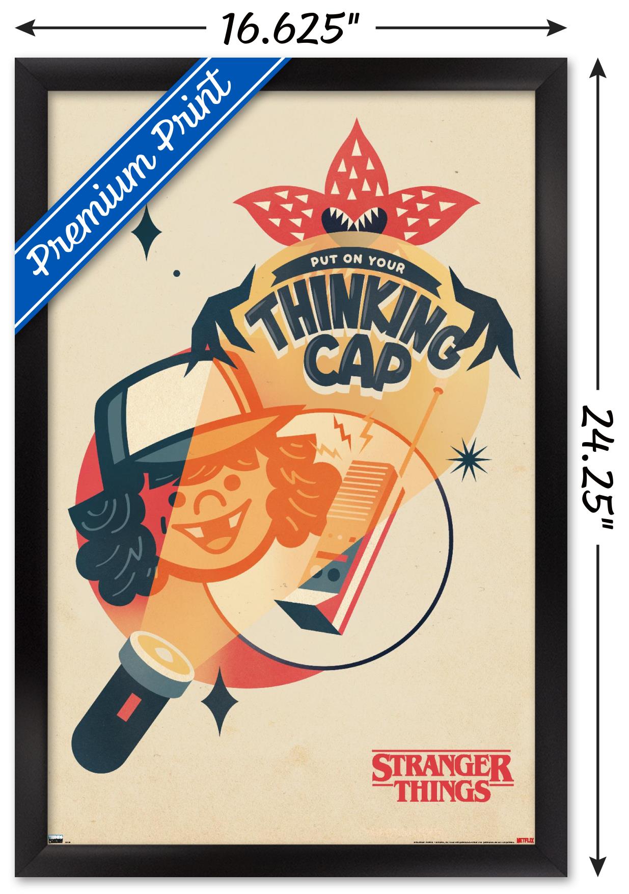 Netflix Stranger Things: Season 4 - Animated Thinking Cap Wall Poster, 14.725" x 22.375" Framed