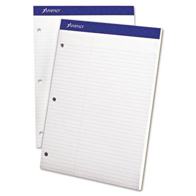 Double Sheet Pad, Law Rule, 8 1/2 x 11 3/4, White, Micro Perfed, 100 ...