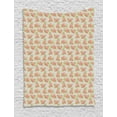thumbnail image 1 of Vintage Rose Tapestry, Colored Flower Sketch Print on Polka Dots Background, Wall Hanging for Bedroom Living Room Dorm Decor, 60W X 80L Inches, Dust Peach Avocado Green and Khaki, by Ambesonne, 1 of 2