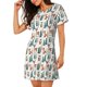 thumbnail image 2 of Fotbe Winter Woodland Friends Bata de Dormir para Mujer con Estampado, Camisón de Algodón de Manga Corta, Ropa de Dormir Casual, 2 of 6