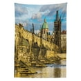 thumbnail image 3 of Ambesonne Cityscape Tablecloth Rectangular Table Cover, Czech Antique Castle, 52"x70", Multicolor, 3 of 4