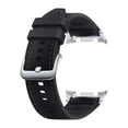 thumbnail image 1 of Correa de reloj Samsung Galaxy Watch 8 Hybrid de piel vegana negra, 1 of 5