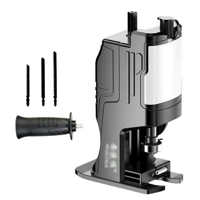 Graflsoa Upgraded Electric Drill to Reciprocating Saw Adapter - Multi-Purpose Handheld Cutting Tool with Dual Bearing Positioning & Auto-Lubrication, Includes 3 Blades for Wood, Metal, and Plastic