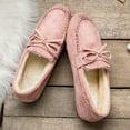 thumbnail image 6 of CHICVOMEY Women's Faux Fur Lined Moccasin Slippers - Warm Suede Indoor&Outdoor House Shoes with Non-Slip Sole for Winter Comfort Moccasin Slippers, 6 of 7