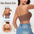 thumbnail image 2 of Strapless Bra for Women Non-Slip Silicone Wireless Bandeau Bras Seamless Pads Bralette Tube Top Bra,Clear Bra Straps Included, 2 of 7