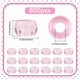 thumbnail image 2 of 800 cuentas de plástico transparentes rosas de 9 x 6 mm, con forma de barril, pequeñas, lisas y con agujeros grandes, espaciadores sueltos, accesorios., 2 of 9