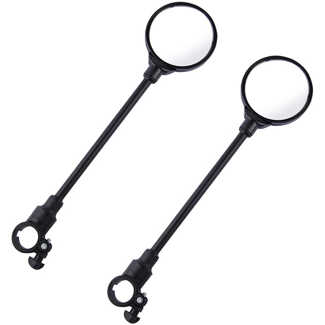 Langgg Pack of 2 Mountain Handle Bar Rear View Mirror Detachable 360 Degree Rotatable Adjustable Scooter Rearview