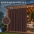 thumbnail image 3 of Lapalife Outdoor Curtain for Patio Waterproof Extra Wide, Tap Top Blackout Curtain Thermal Insulated Drapes, 1 Panel, 100''x 96'', Brown, 3 of 8