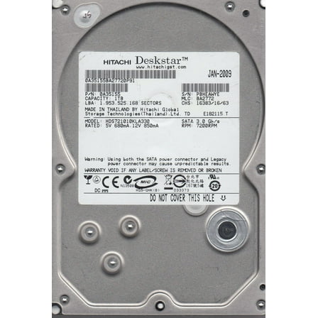 HDS721010KLA330, PN 0A35155, MLC BA2772, Hitachi 1TB SATA 3.5 Hard Drive
