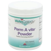 NutriCology Perm A Vite Powder - Gut Health Support - L-Glutamine & Slippery Elm Blend - Intestinal Barrier & Digestive Wellness - Hypoallergenic - 37 Servings - 8.4 oz