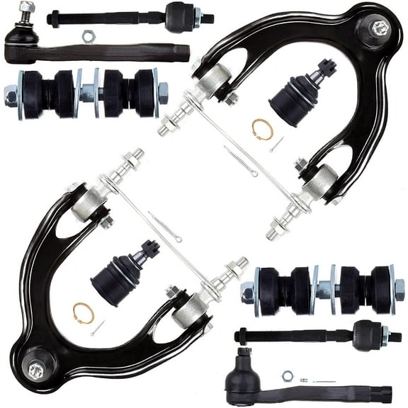 CCIYU Front Sway Bar End Links Inner Outer Tie Rod Ends Lower Ball Joints Upper Control Arms Compatible fit for Acura Integra 92-95 for Honda Civic 93-97 for Honda Civic del Sol 10pcs Suspension Kit