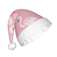 thumbnail image 2 of Fuzoiu Flamingo Print Santa Hat Christmas Hat for Adults,Santa Hats with Pompom, Unisex Xmas Holiday Hat for Christmas New Year Festive Party Supplies, 2 of 6