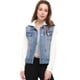 thumbnail image 3 of Día de San Patricio Chaqueta Vaquera Con Capucha Y Cordones En Capas Para Mujer Con Bolsillos Cielo azul XXX-Large, 3 of 5