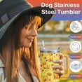 thumbnail image 4 of 40oz Golden Retriever Dog Tumbler with Handle and Straw, Cute Stainless Steel Insulated Cup with Lid and Straw, Travel Coffee Mug Water Bottle, Birthday Mothers Day Gifts for Women Men Animal Lovers, 4 of 6