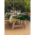 thumbnail image 2 of Outdoor Tablecloth with Umbrella Hole and Zipper, Green Christmas Rectangle Table Cloth 54x80 Inch Waterproof Tablecloth, Xmas Tree Snowflake Farmhouse Picnic Table Cover for Patio Camping, 2 of 7
