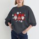 thumbnail image 2 of Blusa holgada de manga larga con cuello redondo y estampado navideño para mujer Fridja  bvmnju2419, 2 of 5