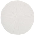 thumbnail image 1 of homeroots Décoration Intérieure 386285 Coussin Décoratif Rond Capitonné Blanc, 1 of 1