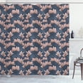 thumbnail image 1 of Ambesonne Flowers Shower Curtain, Magnolia Flowers Japan, 69"Wx70"L, Dark Blue Coral, 1 of 3