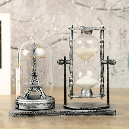 

AUTCARIBLE European Retro Pen Holder Night Lamp Sand Timer Decoration Innovative Gift for Students