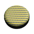 thumbnail image 3 of Kll Mardi Gras Purple Yellow Plaid Tire Cover,Universal Wheel Tire Cover For Trailer, Rv, Suv, Truck,Camper And Many Vehicle,(16 Inch), 3 of 8