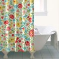 thumbnail image 4 of Pioneer Flower Floral Print Pattern Shower Curtain 36"x72", Bathroom Decorative Shower Curtain Set with 12 Hooks, Waterproof Washable, 4 of 6