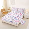 thumbnail image 2 of Erosebridal Cute Animals Unicorn Full Size Sheets,Watercolor Rustic Flower Bed Sheets For Kids Girls 4pcs, 2 of 6
