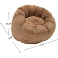thumbnail image 2 of Bean Bag Chair for Adults and Kids, Corduroy Bean Bag with Filler, Pumpkin Shape, Comfy Stuffed Single Sofa Floor Chair for Living Room, Bedroom, Reading, Gaming, Brown, 2 of 8