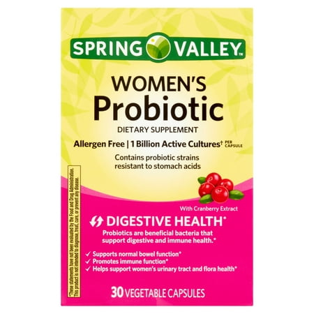 Spring Valley Femmes Probiotic Complément alimentaire de capsules végétales, 30 count