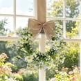thumbnail image 4 of 9.06in Multicolor Daisy Spring Wreath Artificial Wall Hanging Window Home Farmhouse Decor, 4 of 5