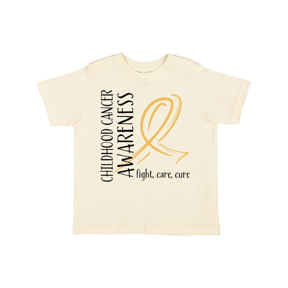 Inktastic Childhood Cancer Awareness Fight, Care, Cure Boys or Girls Toddler T-Shirt