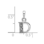 Finest Gold 10KW Diamond Initial D Pendant